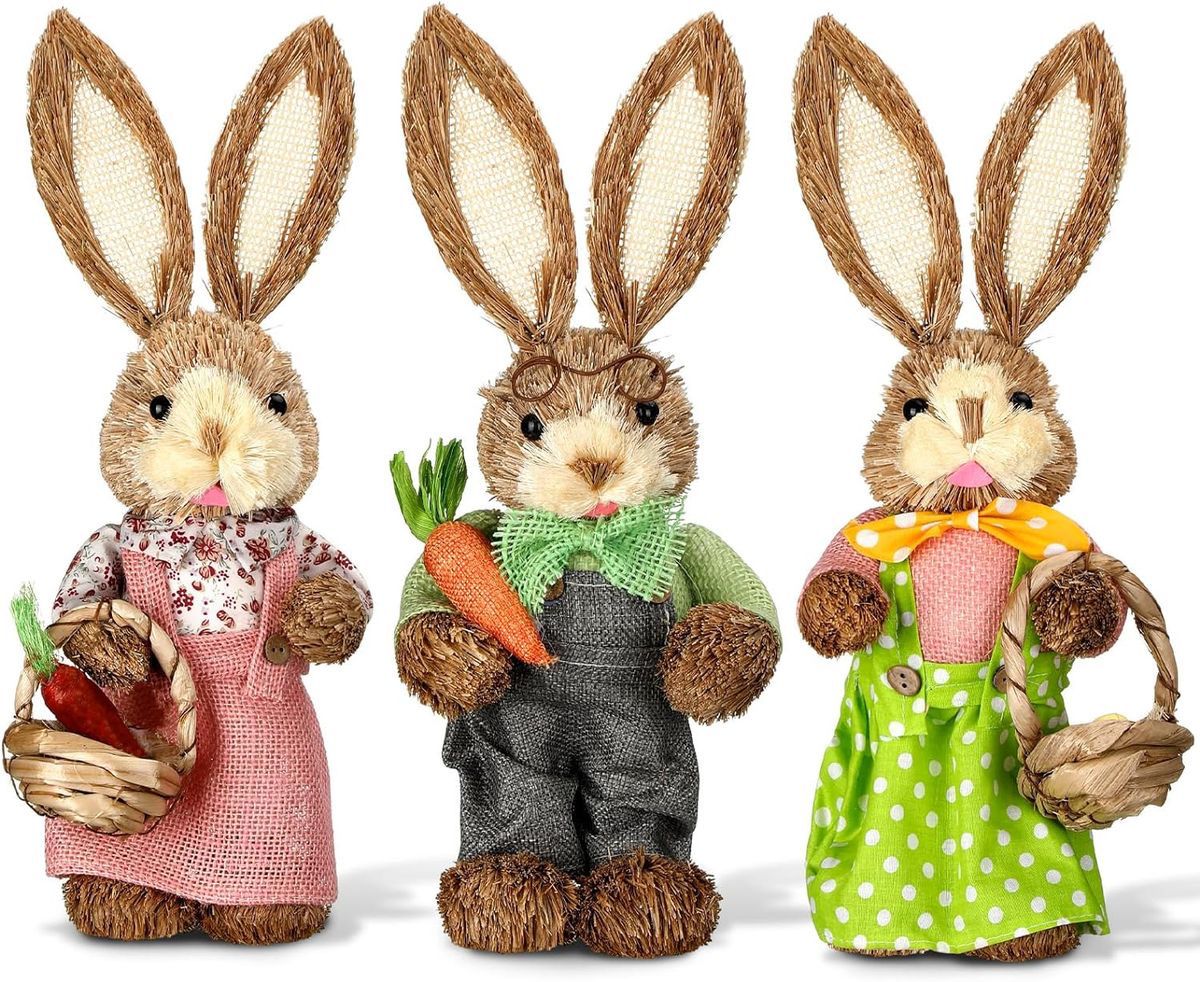 SET PAREJA CONEJOS DE PASCUA 35CM SURTIDOS
