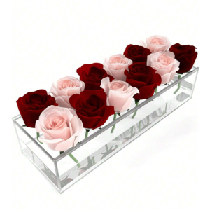 FLORERO RECTANGULAR CON TAPA