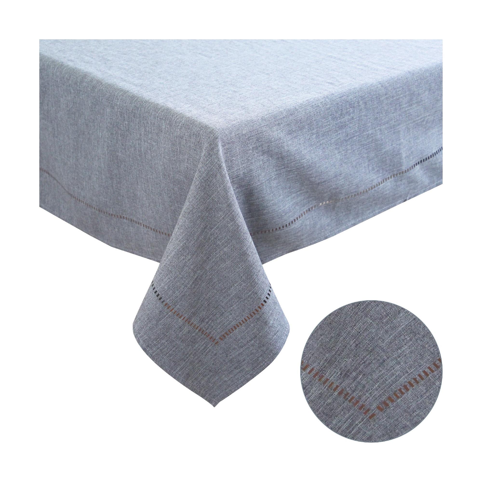 MANTEL AJOUR RECTANGULAR COLOR GRIS PLATA - Imagen 2