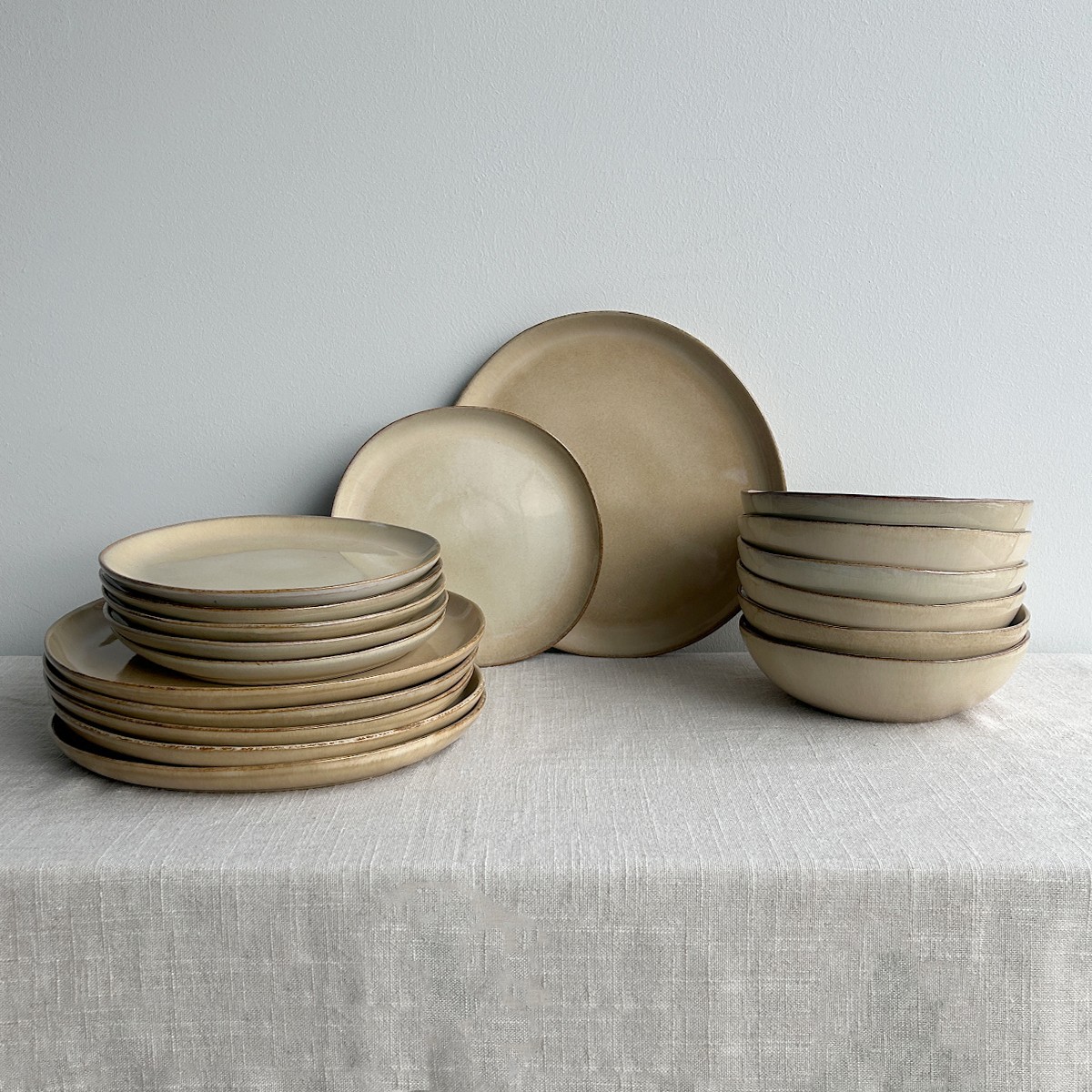 SET VAJILLA 18 PIEZAS RUSTICO MOCHA MOUSE - Imagen 4