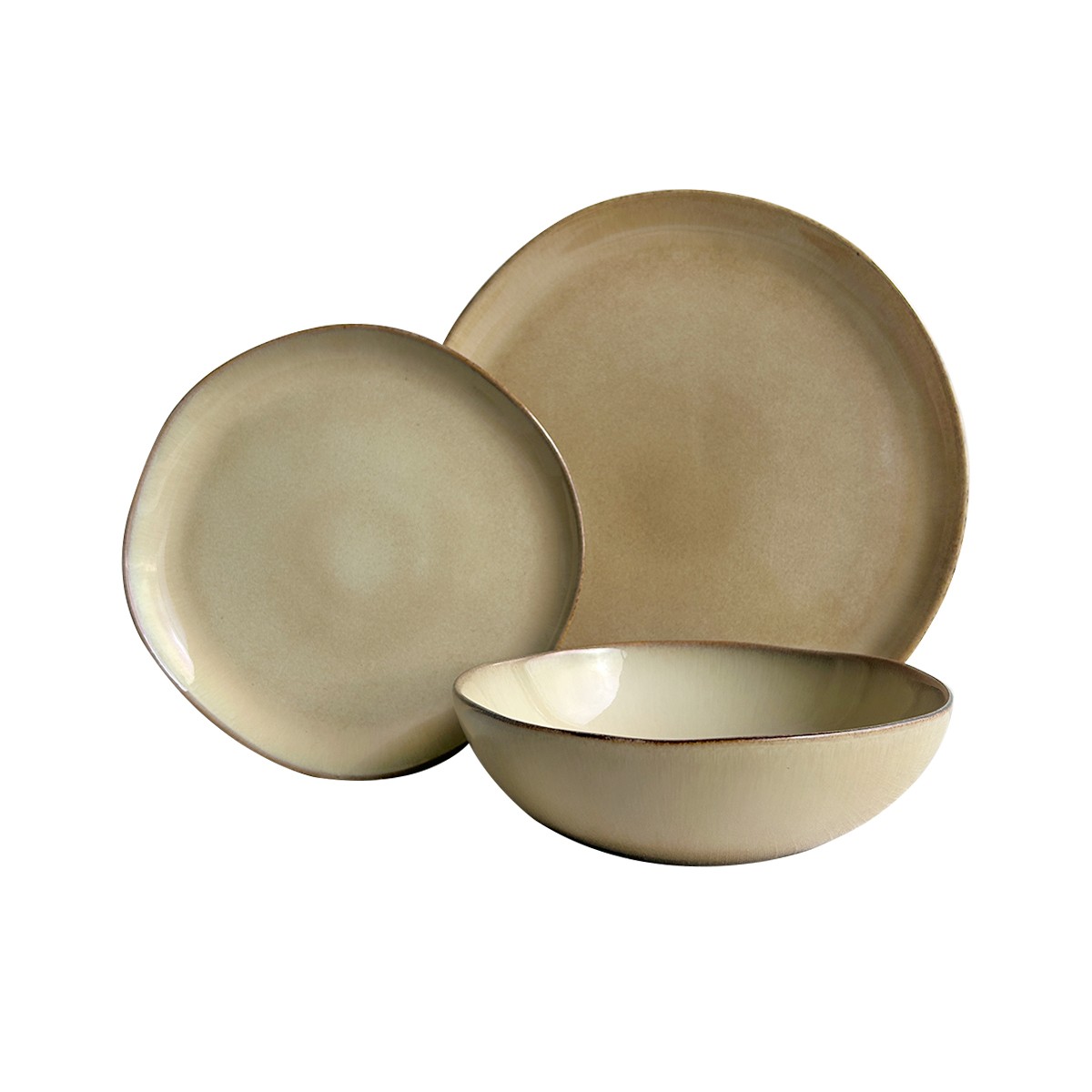 SET VAJILLA 18 PIEZAS RUSTICO MOCHA MOUSE