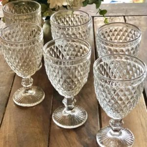 SET 6 COPAS VIDRIO TRANSPARENTE 310CC