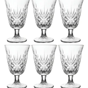 SET 6 COPAS DUBLIN VIDRIO TALLADO 250CC