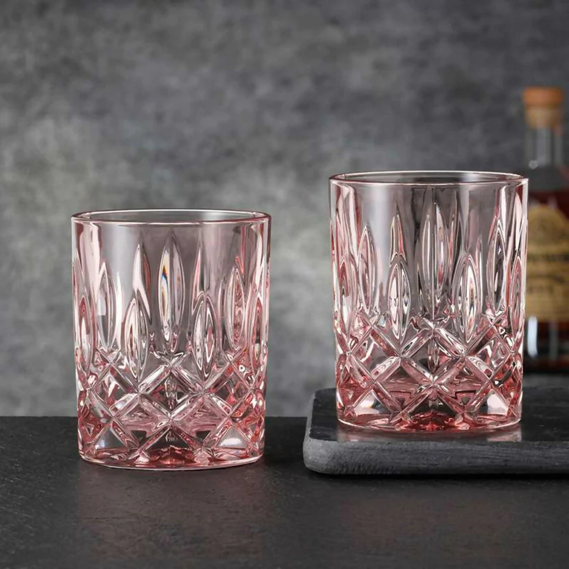 SET 6 VASOS TALLADOS NOBLESSE ROSADO - Imagen 7