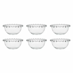 SET 6 MINI BOWL DE VIDRIO WOLF PERLA 13CM