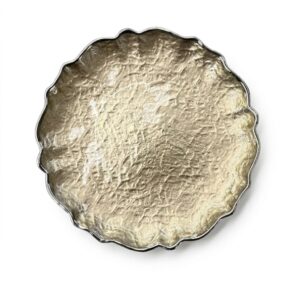 PLATO PLANO DE VIDRIO DORADO 22CM